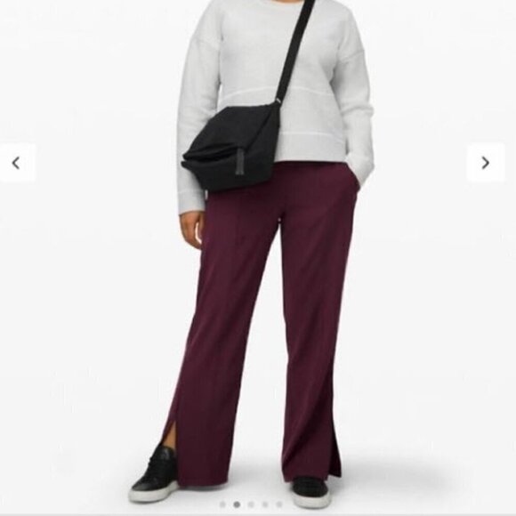 * NWT LULULEMON On the Right Track Pant Sz4 Dark Adobe/Black Size 4 - Picture 1 of 9